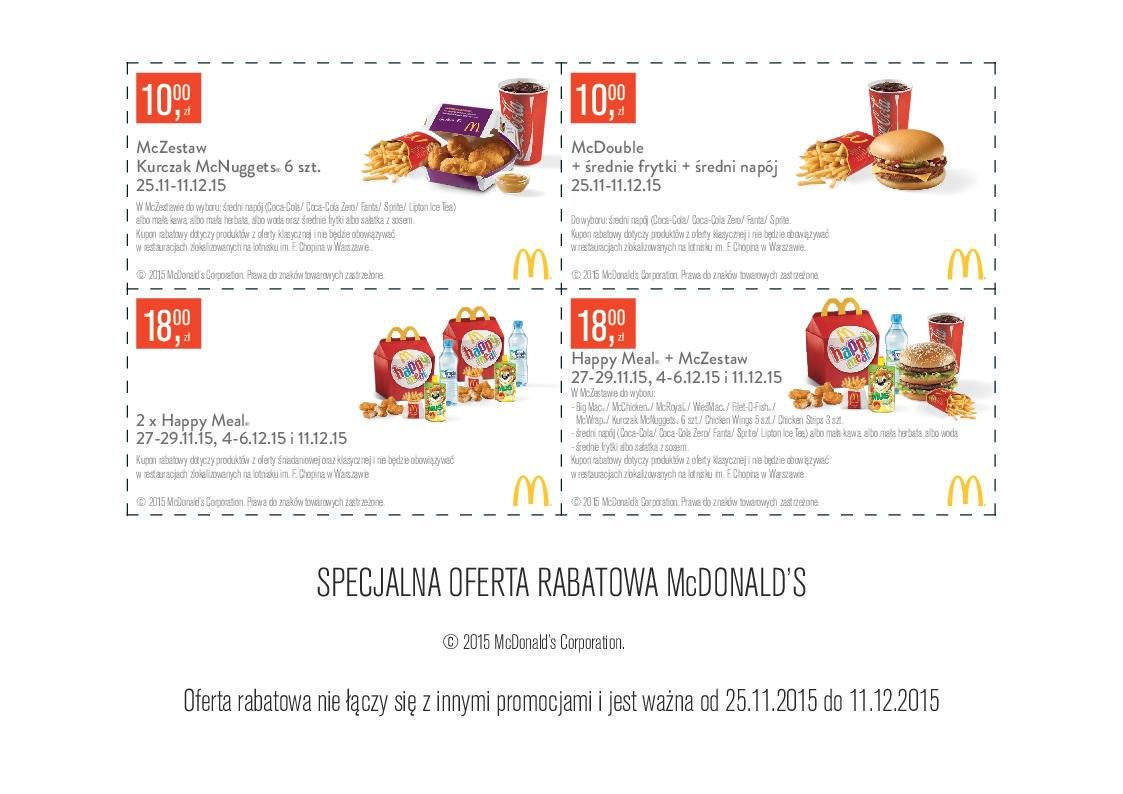 Gazetka promocyjna McDonalds str. 1