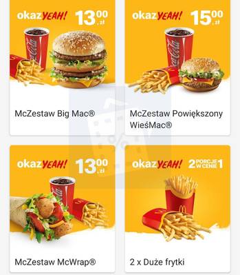 Kupony Mcdonalds